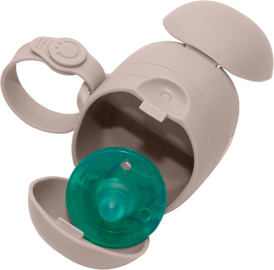 On-The-Go Dual Soother Pod, Keep'S Baby'S Binkies Clean and Accessible, Portable for Travel, Nappy Bag Accessory Must Have for Newborns, Taupe